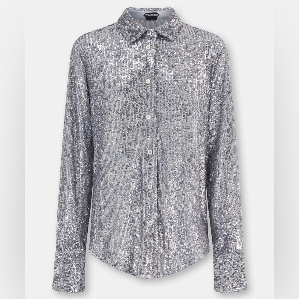 Tom Ford Sequin Button Up Shirt